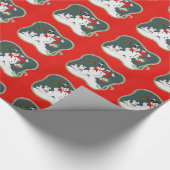 Retro Snowman Cadeaupapier (Hoek)