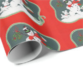 Retro Snowman Cadeaupapier (Rol Hoek)