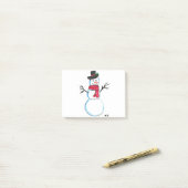 Retro Snowman Cute White Kerstmis Snowmen Post-it® Notes (Op bureau)