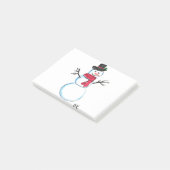 Retro Snowman Cute White Kerstmis Snowmen Post-it® Notes (Schuin)