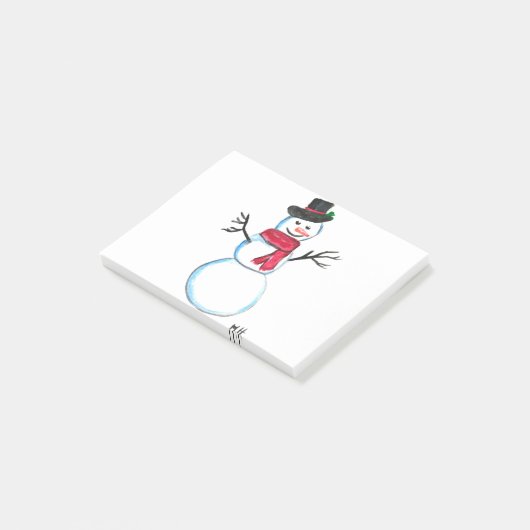 Retro Snowman Cute White Kerstmis Snowmen Post-it® Notes (Schuin)