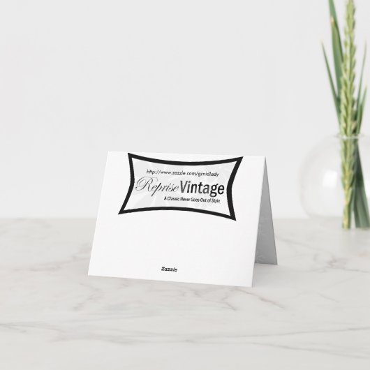 Retro Snowman Feestdagen Kaart (Achterkant)