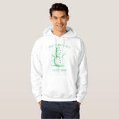 Retro Snowman -  Halftone Green Design Hoodie (Voorkant volledig)