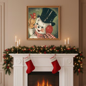  Retro Snowman Holiday Poster