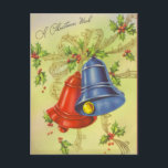 Retro Snowman Kerstmis Feestdagenkaart<br><div class="desc">Prachtige vintage kerst briefkaarten! Zoek naar bijpassende verzendkosten! Alle afbeeldingen liefdevol gerestaureerd voor de beste afdrukkwaliteit! Makkelijk aan te passen! Overeenkomende verzendkosten:</div>