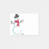 Retro Snowman Kerstwinter Feestdagen Post-it® Notes (Voorkant)