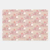 Retro Snowman laat het sneeuwritpografie kerst Inpakpapier Vel (Voorkant 2)