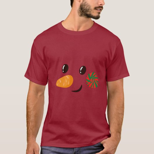 Retro Snowman Mannen T-shirt (Voorkant)