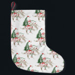 Retro Snowman op Skis Kleine Kerstsok<br><div class="desc">Kerstmis met een afbeelding uit de jaren vijftig van een sneeuwpop op de ski's. Ideaal voor een kerstcadeau of een retro kerstfeest. Retro cool!</div>