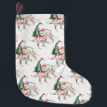 Retro Snowman op Skis Kleine Kerstsok<br><div class="desc">Kerstmis met een afbeelding uit de jaren vijftig van een sneeuwpop op de ski's. Ideaal voor een kerstcadeau of een retro kerstfeest. Retro cool!</div>