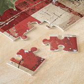 Retro Snowman Puzzel Legpuzzel (Zijkant)