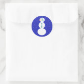 Retro Snowman Round Stickers (Tas)