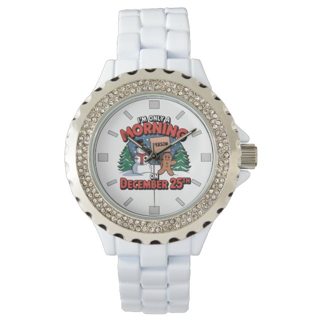 Retro Snowman Surprise for Christmas 2025 Horloge (Voorkant)