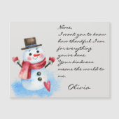 Retro Snowman Vakantie All-Occasion Magnetische Ka (Voorkant)
