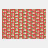 Retro Snowmen Inpakpapier Vel (Voorkant 2)