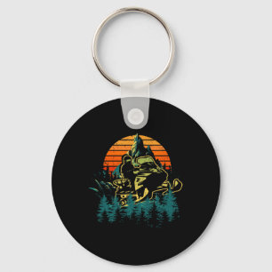 Retro  Snowmobiing Winter Sports Snowmobil Sleutelhanger