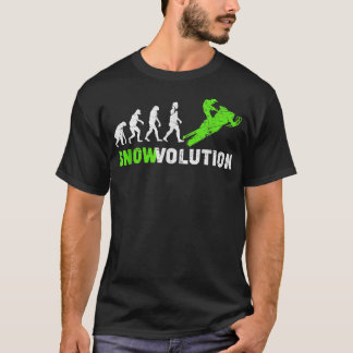 Retro Snowmobile Evolution Etrem Winter Spo T-shirt