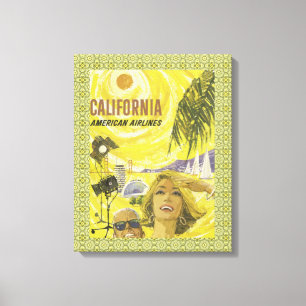 Retro So Cal Air Reizen Canvas Afdruk