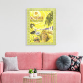 Retro So Cal Air Reizen Canvas Afdruk (Insitu (Woonkamer))