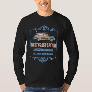 Retro SoCal Surfing West Coast Safari Long Board C T-shirt