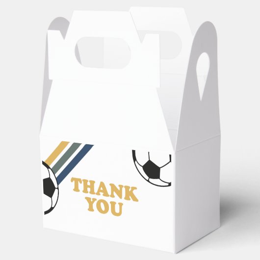 Retro Soccer Birthday Dank je wel voor doos Bedankdoosjes (Geopend)