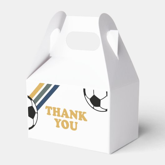 Retro Soccer Birthday Dank je wel voor doos Bedankdoosjes (Voorkant Zijde)