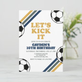 Retro Soccer Birthday Kaart (Staand voorkant)