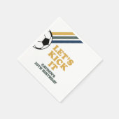 Retro Soccer Birthday Napkins Servet (Hoek)
