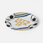 Retro Soccer Birthday Papieren Bordje (Gekanteld)