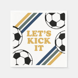 Retro Soccer Birthday Servet