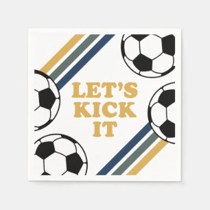 Retro Soccer Birthday Servet