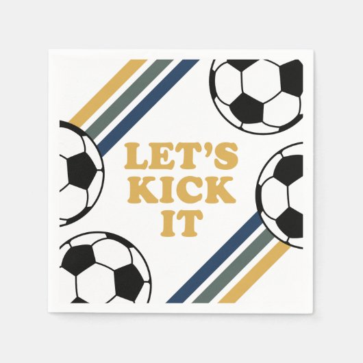 Retro Soccer Birthday Servet (Voorkant)