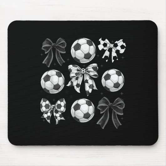 Retro Soccer Bow,game Day,coquette Soccer Mom,mama Muismat (Voorkant)