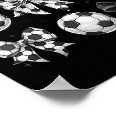 Retro Soccer Bow,game Day,coquette Soccer Mom,mama Poster (Hoek)