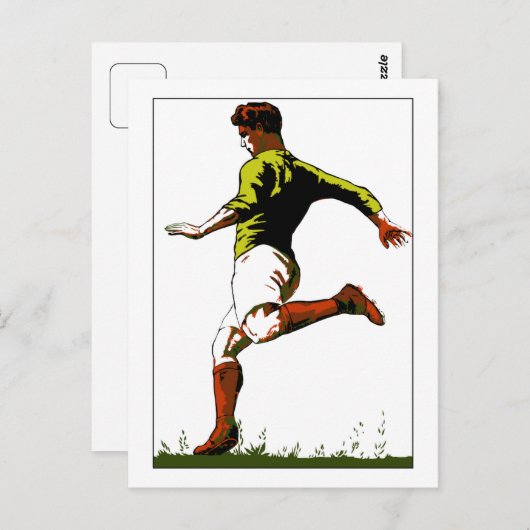 Retro soccer football vector art design briefkaart (Voorkant / Achterkant)