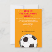 Retro SOCCER Thed Bar Bat Mitzvah Party Card Kaart (Voorkant)