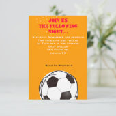 Retro SOCCER Thed Bar Bat Mitzvah Party Card Kaart (Staand voorkant)