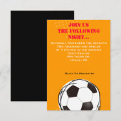 Retro SOCCER Thed Bar Bat Mitzvah Party Card Kaart (Voorkant / Achterkant)