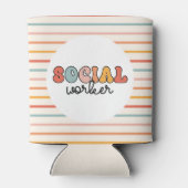 Retro sociaal werker blikjeskoeler (Achterkant)