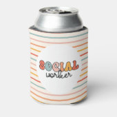 Retro sociaal werker blikjeskoeler (Blikje Achterkant)