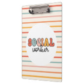 Retro sociaal werker klembord (Links)