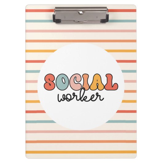 Retro sociaal werker klembord (Voorkant)