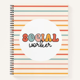 Retro sociaal werker notitieboek