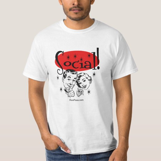 Retro Social T-Shirt (Voorkant)