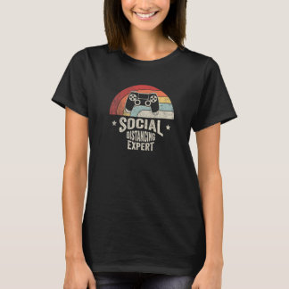 Retro Sociale Afstands Expert Gamen Vintage Video T-shirt