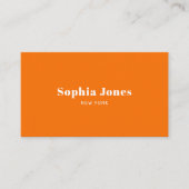 Retro sociale media minimalistisch Sinaasappel Visitekaartje (Voorkant)