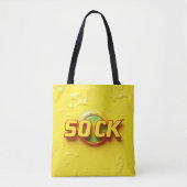 Retro "SOCK" Canvas tas – Bold Streetwear Vibes (Voorkant)