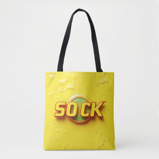 Retro "SOCK" Canvas tas – Bold Streetwear Vibes (Voorkant)
