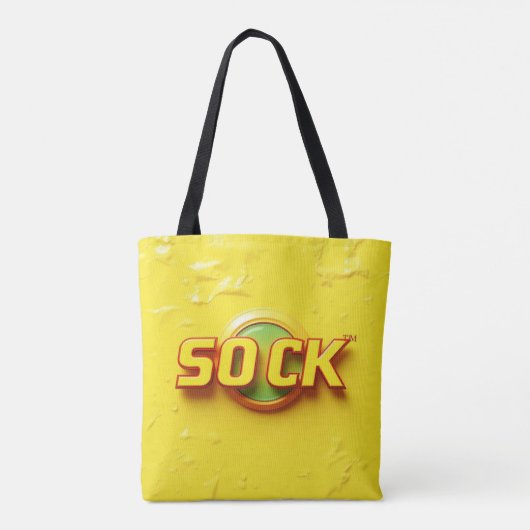 Retro "SOCK" Canvas tas – Bold Streetwear Vibes (Achterkant)