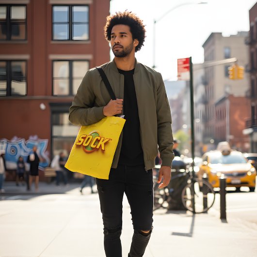 Retro "SOCK" Canvas tas – Bold Streetwear Vibes